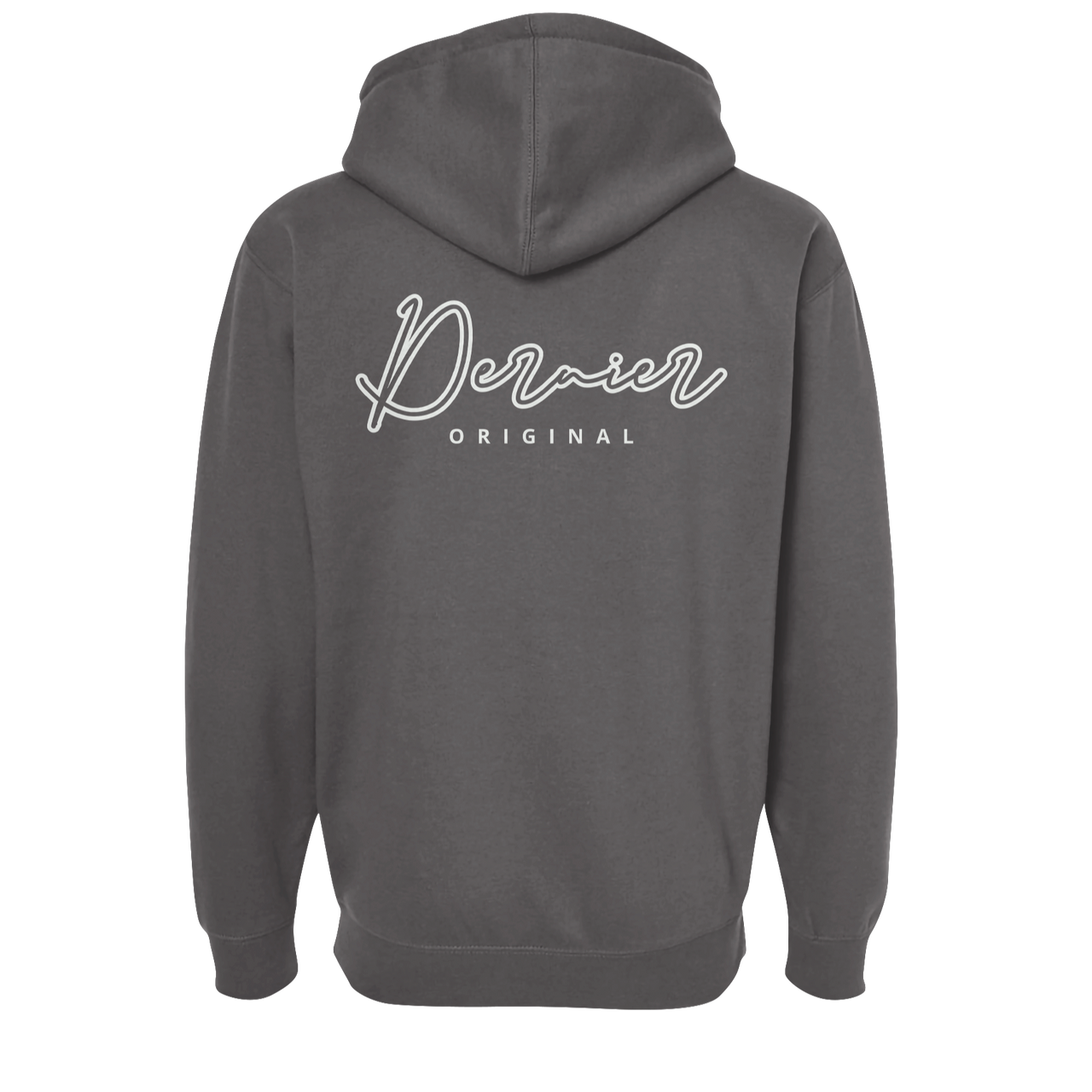 Dernier Distressed Script Zip Up Hoodie