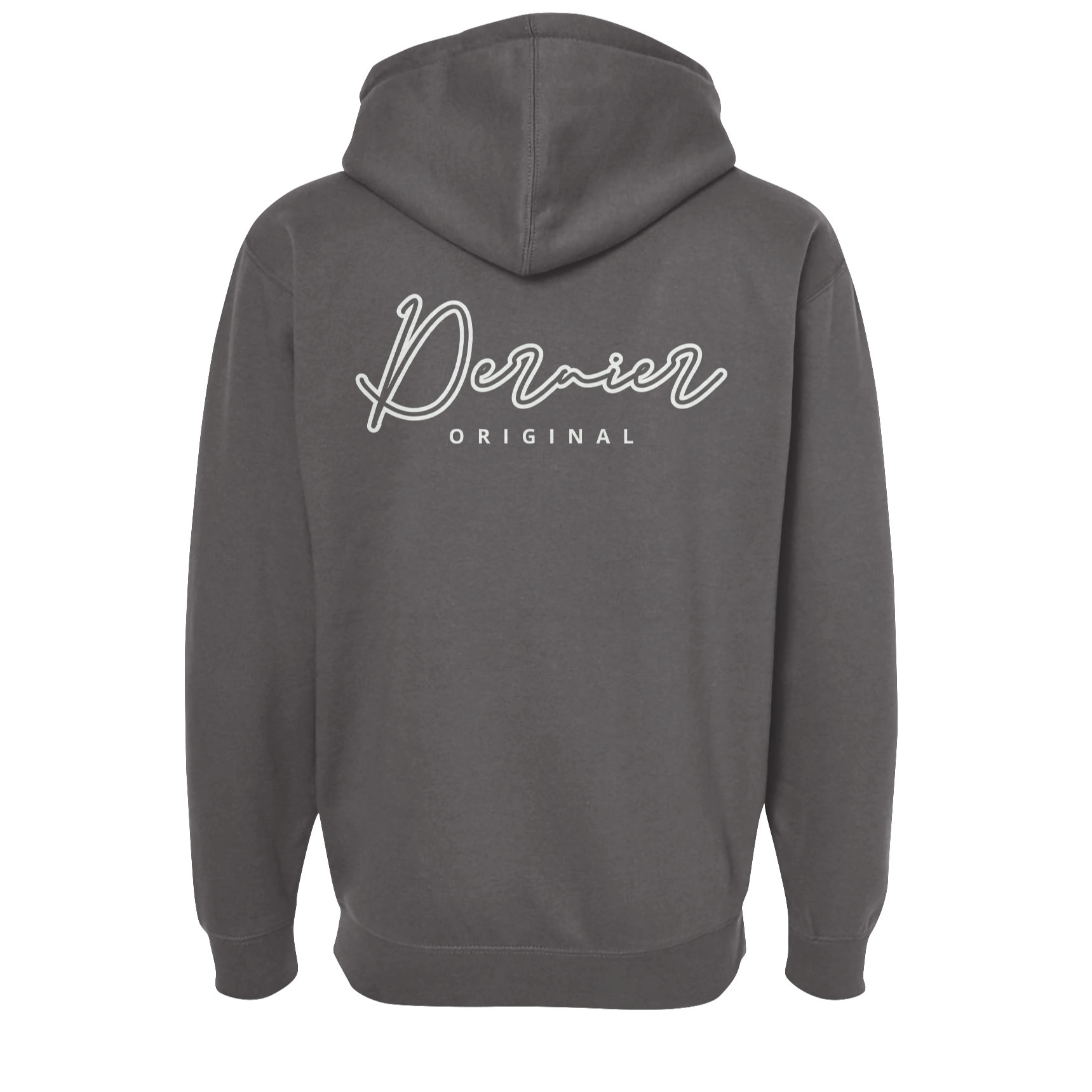 Dernier Distressed Script Zip Up Hoodie