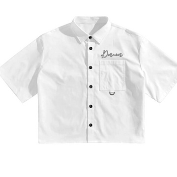 Dernier Cropped Button-Down Shirt