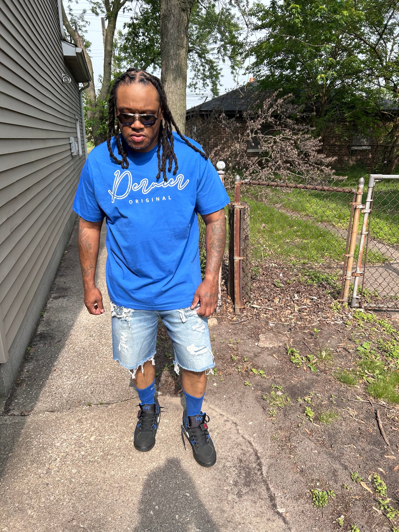 Dernier Distressed Script Tee