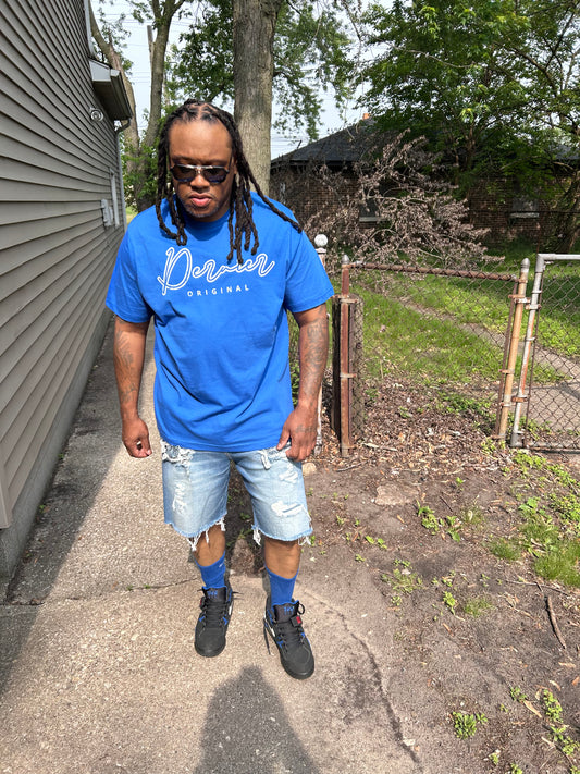 Dernier Distressed Script Tee