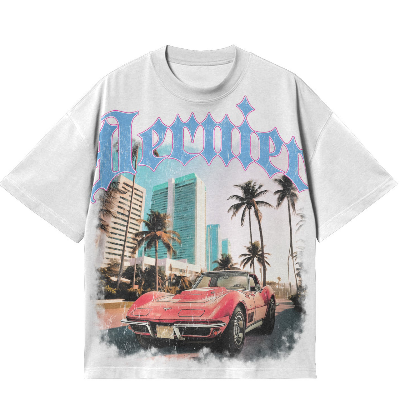 Dernier Graphic Miami Strip Tee