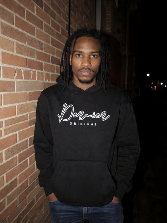 Dernier Distressed Script Heavy Weight Hoodie