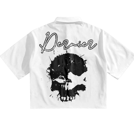 Dernier Cropped Button-Down Shirt