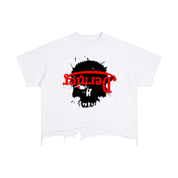 Dernier Vintage Wash Boxy Distressed Hem T-Shirt